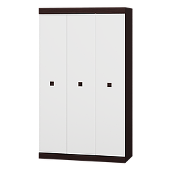 Шафа для одягу 1,2 метра зі штангою та полицями Венге темна/біла (120 см x 50 см x 205 см) | Еверест Соната-1200