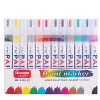 Набор из 12 разноцветных стойких маркеров на масляной основе Paint