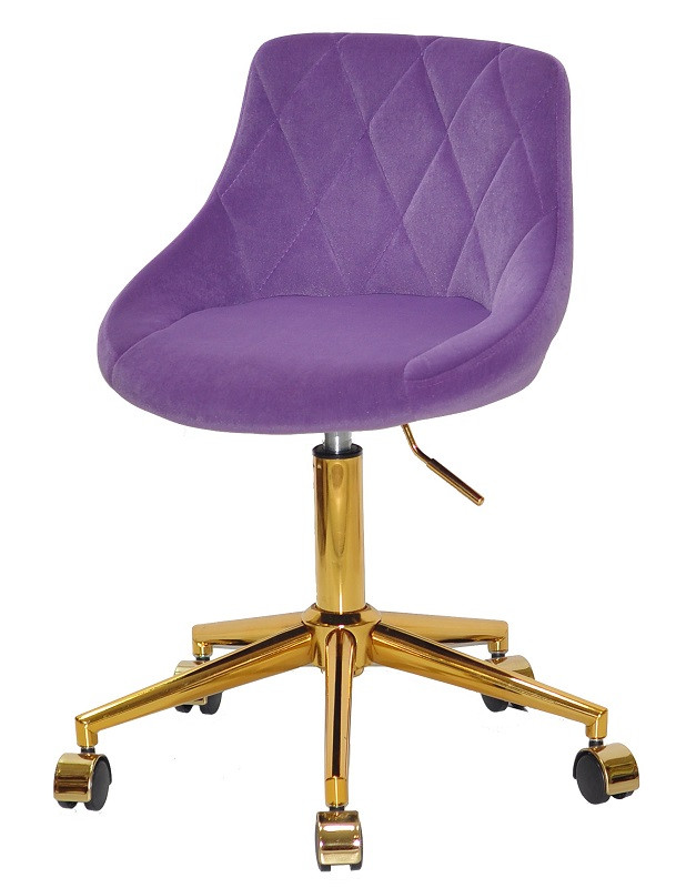 Крісло Foro (Форо) GD-Modern Office пурпуровий 1013 велюр, на золотій хрестовині, з регулюванням висоти, фото 1