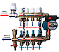 Колектор для теплої підлоги  на 5 контурів в зборі з насосом, фото 2