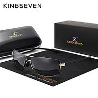 Мужские поляризационные солнцезащитные очки KINGSEVEN N7128 Silver Gray