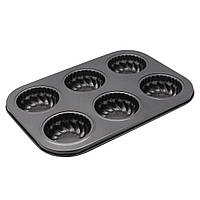 Форма для кексів антипригарна на 6 шт Zauberg 16921-2
