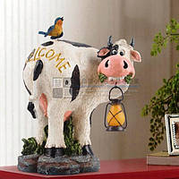Статуетка Корова зі свіченням, 24,5 х 17,5 див. Enesco Декор, інтер'єр для дому від Студії Дизайну