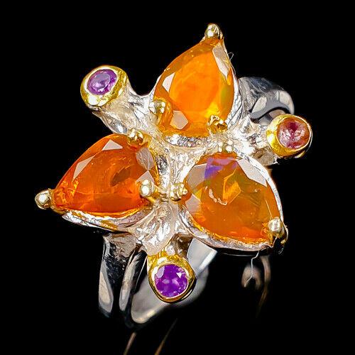 Опал вогненне срібне кільце, 1750КО, фото 1