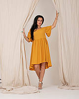 Платье летнее широкое в желтом цвете размеры 42-44, 46-48, 50-52