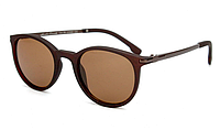 Солнцезащитные круглые очки Cavaldi коричневые