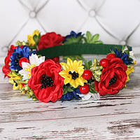 Обідок обруч з трояндочками "Польові квіти"