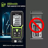Дальномір електронна лазерна рулетка Huepar LM 50A (50м) з електронним рівнем, фото 5
