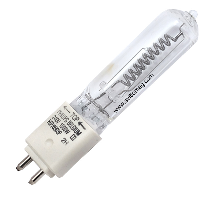 Лампа кварцова галогенна 240v 1000w PHILIPS 6983P FEP CP/77 G9.5, фото 1