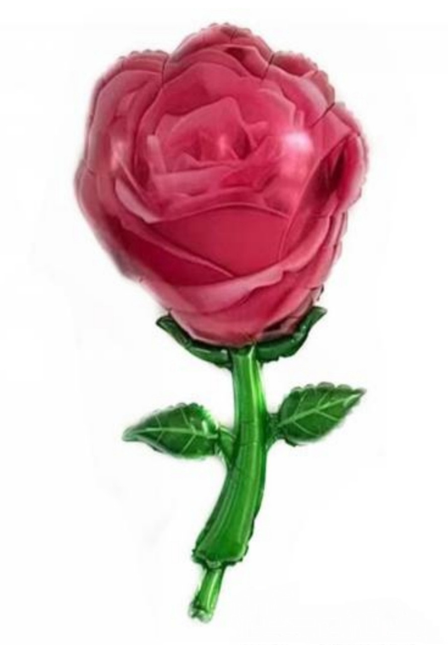 Фольгований повітряна куля червона троянда 80*45 см
