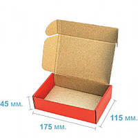 Подарочная коробка красная самосборная цветная красная 175 х 115 х 45 Подарочные коробки новый год