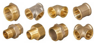 Латунні посилені різьбові перехідники (фітинги) Україна