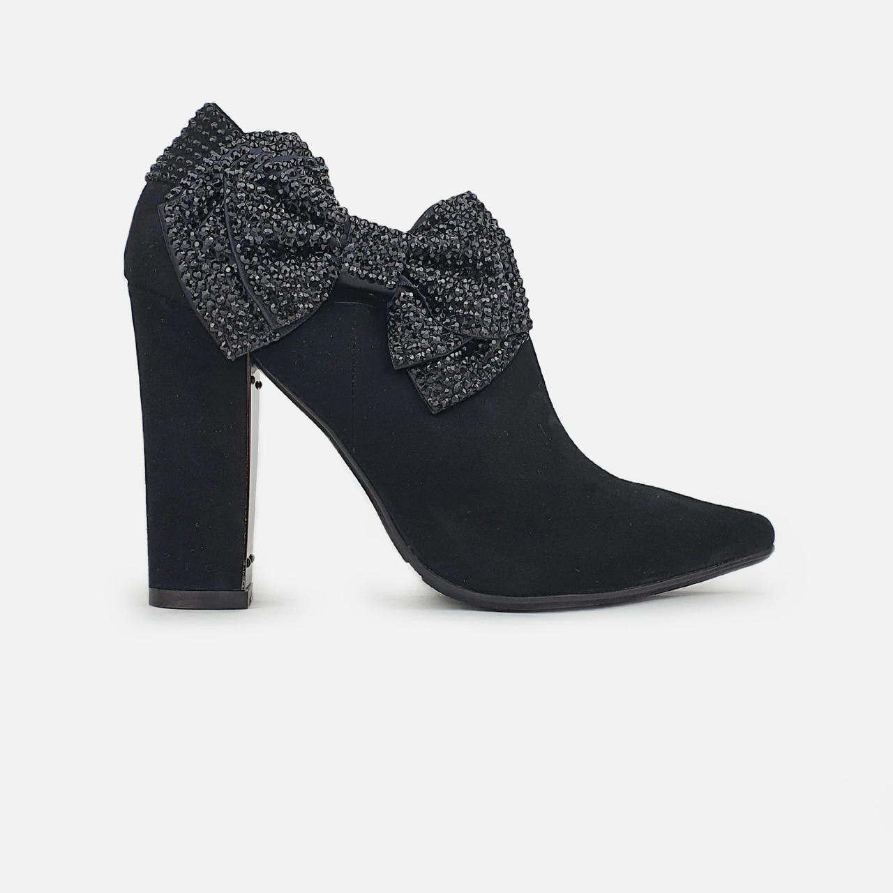Жіночі туфлі на високих підборах замшеві чорні 37р