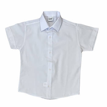 Сорочка біла для хлопчика з коротким рукавом "Ersahin" / S / 110-116