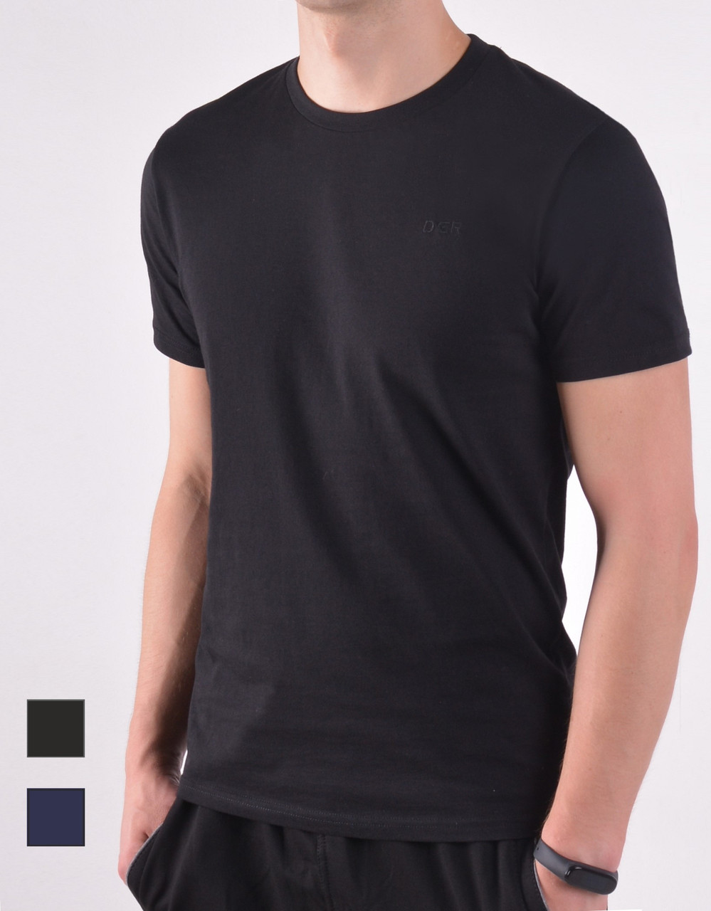 S,M,XL. Чорна чоловіча однотонна футболка 100% Cotton / Туреччина, DGR™