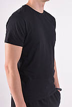 S,M,XL. Чорна чоловіча однотонна футболка 100% Cotton / Туреччина, DGR™, фото 2
