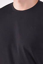 S,M,XL. Чорна чоловіча однотонна футболка 100% Cotton / Туреччина, DGR™, фото 5