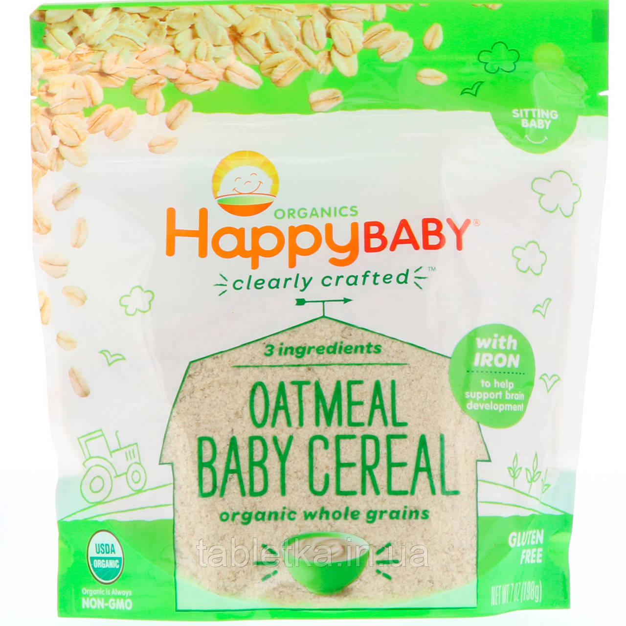 Happy Family Organics, Clearly Crafted, каша для дітей, вівсянка, 198 г (7 унций)