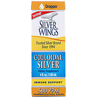 Natural Path Silver Wings, Colloidal Silver, Extra Strength, 500 ч/млн, 120 мл (4 жидких унции) Днепр