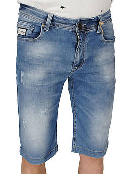 Турецькі чоловічі джинсові шорти X-Foot 4046-4675 A.Blue синього кольору