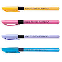 Ручка масляна Buromax ProvenceGrip 0,5мм синя, корпус мікс кольорів