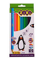 Олівці кольорові Zibi Kids Line 12 кольорів