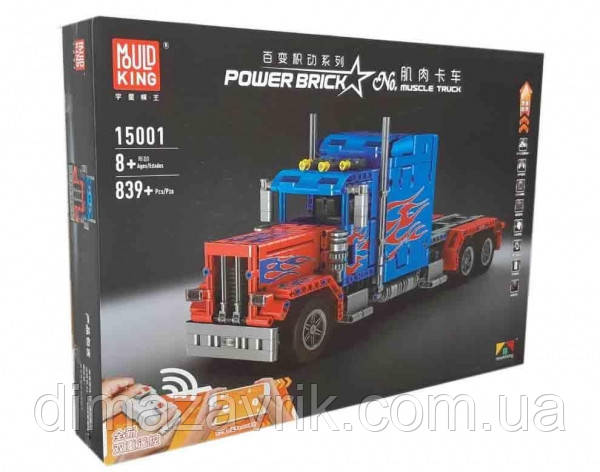Конструктор Mould King 15001 "Тягач Вантажівка Оптимус Прайм" 839 деталей, фото 1