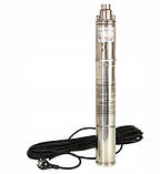 Заглибний глибинний насос для свердловин WISLA тонкий 75 мм 3QJD 1-40-0.55 з тросом 5 років ГАРАНТІЯ, фото 2