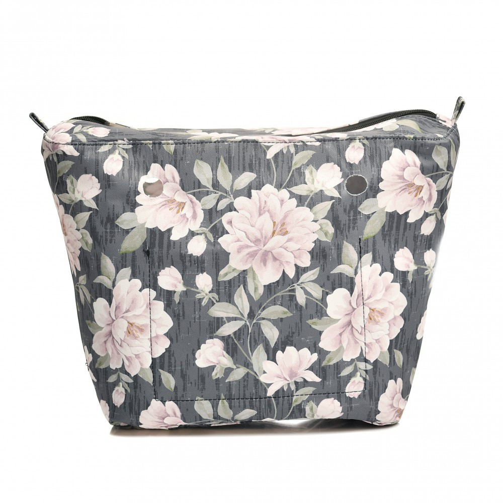 Джинсова підкладка для сумки classic, Півонії темна, фото 1