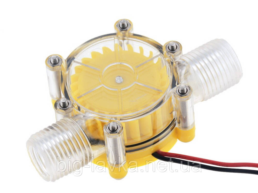 Міні-гідрогенератор 5V перетворювач енергії води Прозорий з жовтим