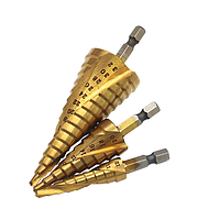 Набори спіральних східчастих свердел ступенчасте свердло 4-12мм/4-20мм/4-32мм