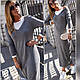 Стильне сіра сукня жіноча міді Grey, фото 5