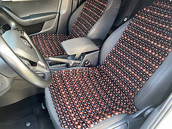 Дерев'яна автомасажна накидка на сидіння з роликовим масажем для водіїв та офісу