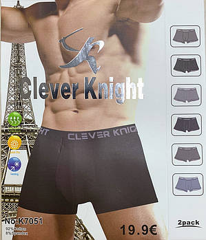 Труси чоловічі боксери бавовна Clever Knight, розміри XL-4XL, 7051