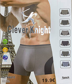 Труси чоловічі боксери бавовна Clever Knight, розміри XL-4XL, 6810