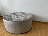Пуф велюровий великий із камінням, фото 3