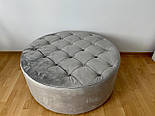 Пуф велюровий великий із камінням, фото 4