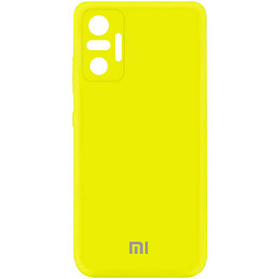 Чехол Silicone Cover My Color Full Camera (A) для Xiaomi Redmi Note 10 Pro / 10 Pro Max Full camera, Жовтий / Flash