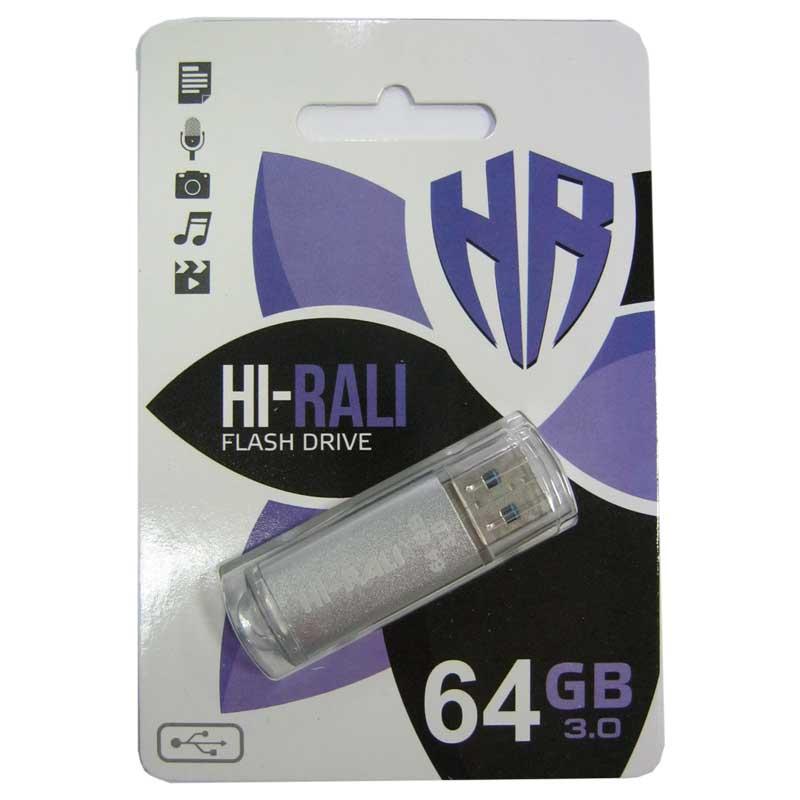 Флешка  64Gb Hi-Rali Rocket Silver USB3.0