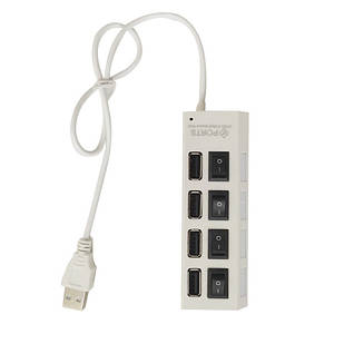 4-портовий USB ports розгалужувач із вимикачем
