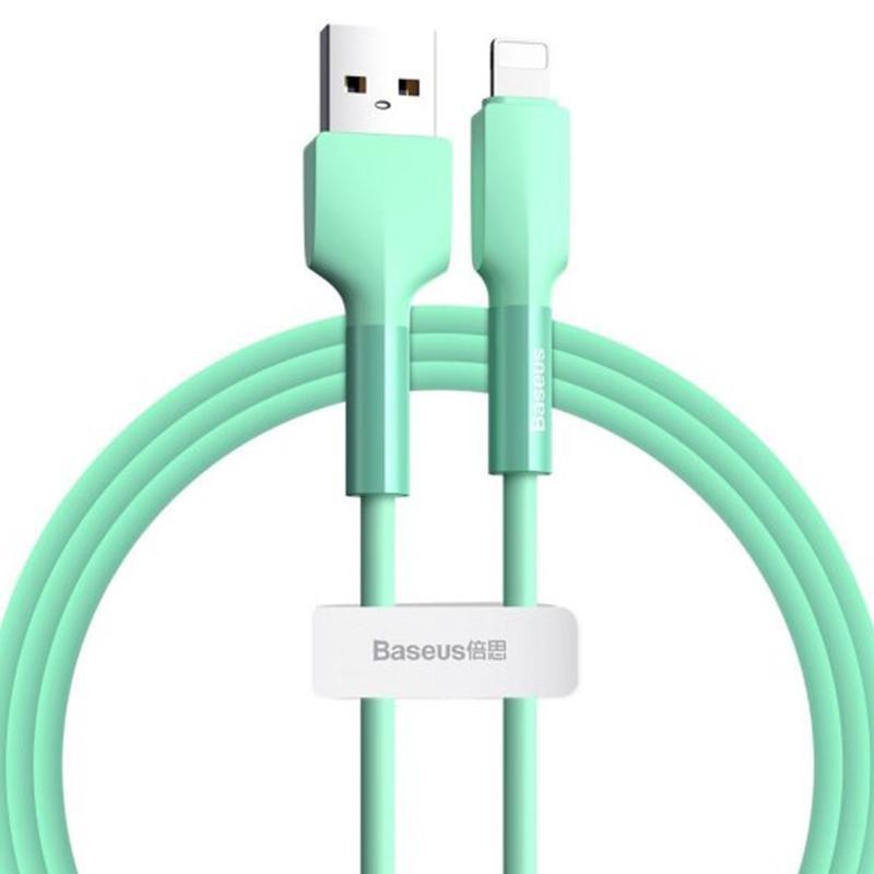 Кабель Baseus Silica Cable USB to Lightning  2A 1m CALGJ-06 Green