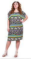 Женское лёгкое штапельное платье-сарафан без рукава, миди, прямоугольники