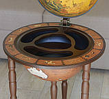 Глобус бар підлоговий із дерева на 3 ніжках, фото 3