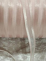 Лента органза с атласными краями, ширина 12 мм. Розовая. №