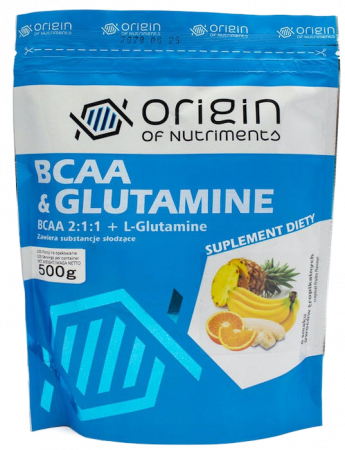 Амінокислоти Origin of Nutriments BCAA + Glutamine 500 грам