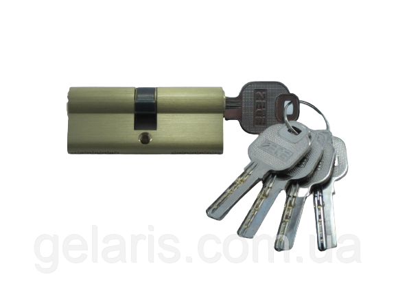 Циліндр дверний ZETE 30×30 ключ-ключ Золото