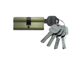 Циліндр дверний ZETE 35×35 ключ-ключ Золото
