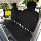 Накидки на сидіння з Алькантари PREMIUM Чорні — черня нитка — повний комплект широкі ПОЛЬША, фото 4