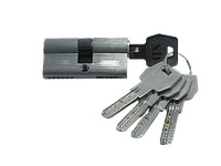 Цилиндр дверной S.D 30×30 ключ-ключ Сатин