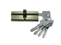 Цилиндр дверной S.D 30×30 ключ-ключ Золото